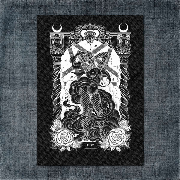 7 Deadly Sins Back Patch, 7 Deadly Sins, Lust, Black, Big Back Patch