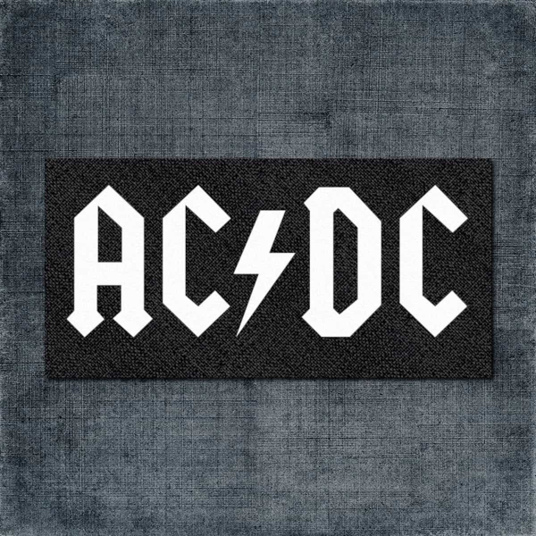 AC DC Back Patch, AC DC Logo Big Back Patch