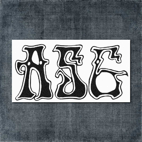 ASG Back Patch, ASG Logo White Big Back Patch