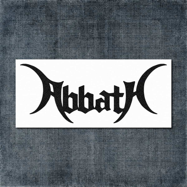 Abbath Back Patch, Abbath Band Logo Big White Back Patch