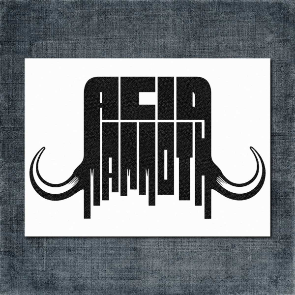 Acid Mammoth Back Patch, Acid Mammoth Band Logo Big White Back Patch