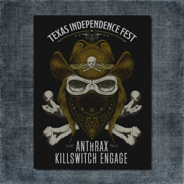 Anthrax Killswitch Engage Back Patch, Anthrax Texas Independence Fest Big Back Patch