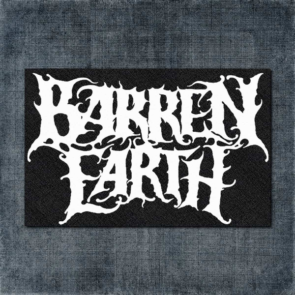 Barren Earth Back Patch, Barren Earth Logo Black Big Back Patch
