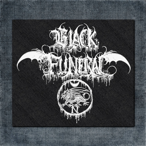 Black Funeral Back Patch, Black Funeral Logo Big Back Patch