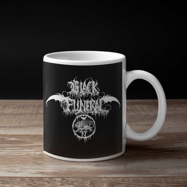 Black Funeral Coffee Mug, Black Funeral Logo Coffee Mug