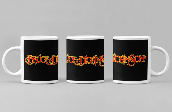 Bruce Dickinson Coffee Mug, Bruce Dickinson Logo Coffee Mug
