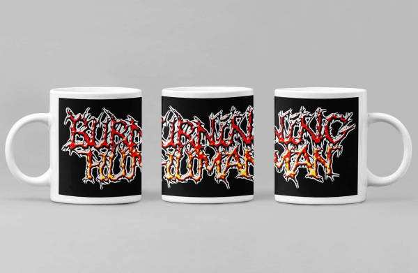 Burning Human Coffee Mug, Burning Human Logo Coffee Mug
