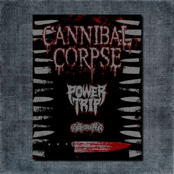 Cannibal Corpse Back Patch, Cannibal Corpse Power Trip and Gatecreeper Live at St. Andrew's Hall Big Back Patch