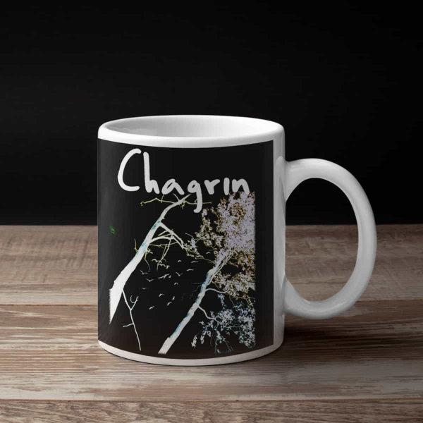 Chagrin Cold Emptiness Black Coffee Mug, Black Metal Merchandise