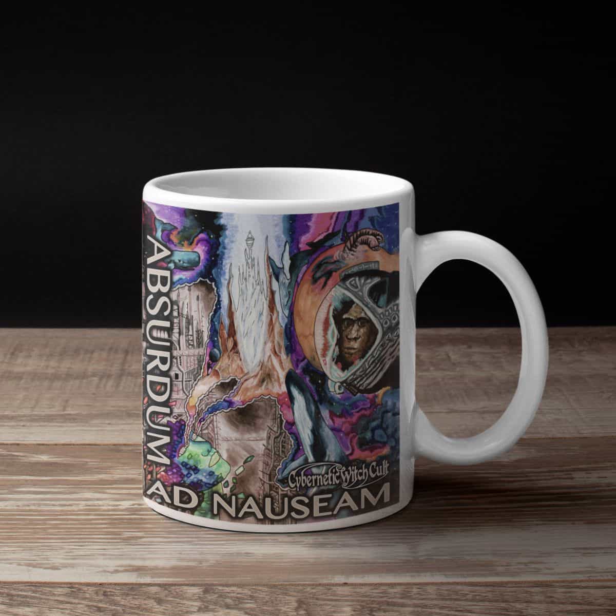 Cybernetic Witch Cult Band Coffee Mug, Cybernetic Witch Cult Absurdum ad Nauseam Mug