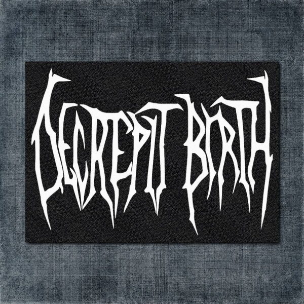 Decrepit Birth Back Patch, Decrepit Birth, Logo Black Big Back Patch