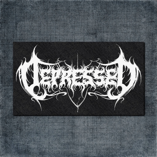 Depressed Back Patch, Depressed Logo Big Back Patch
