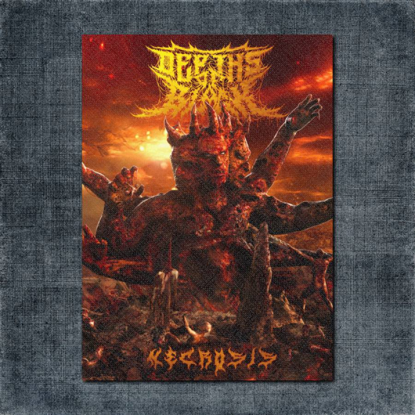 Depths Of Black Back Patch, Depths Of Black - Necrosis Big Back Patch