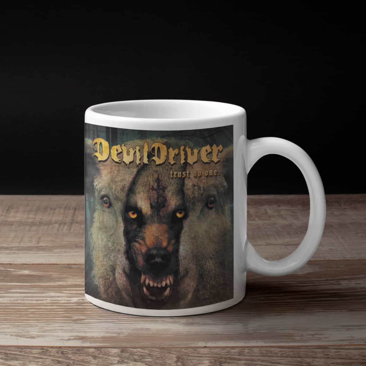DevilDriver Coffee Mug, DevilDriver Trust No One Coffee Mug