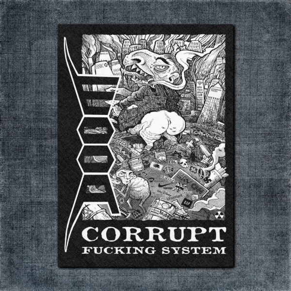 Doom Back Patch, Doom Corrupt Fucking System Big Back Patch