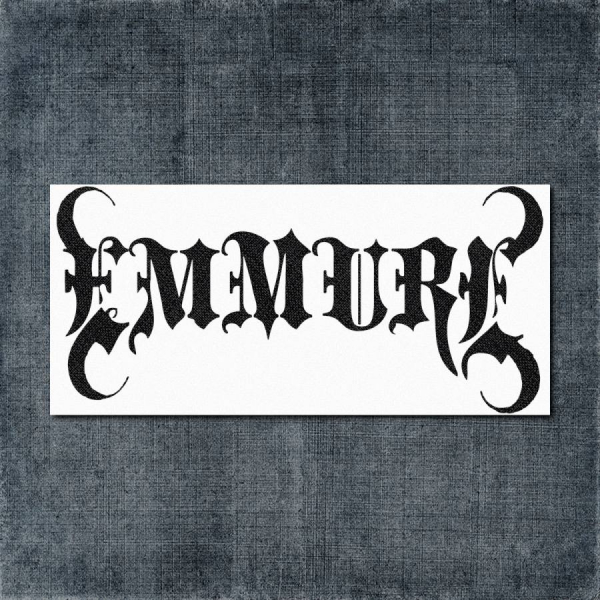 Emmure Back Patch, Emmure, Logo White Big Back Patch
