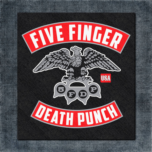 Five Finger Death Punch Back Patch, Five Finger Death Punch Logo Big Back Patch