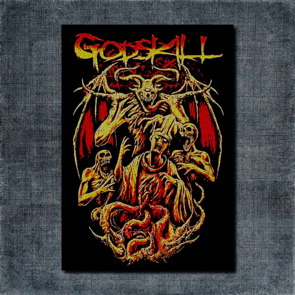 Godskill Back Patch, Godskill Artwork Big Back Patch