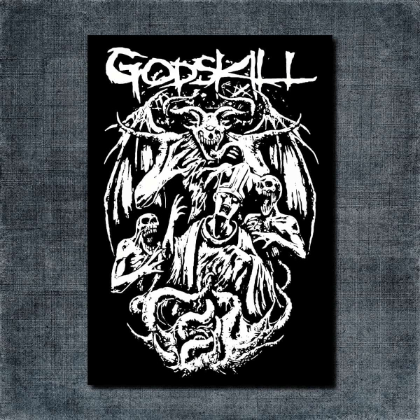 Godskill Back Patch, Godskill Artwork Big Back Patch
