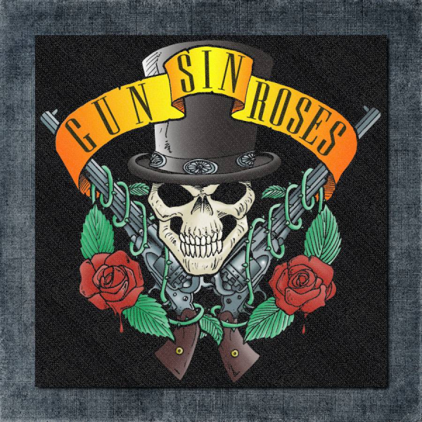 Gun Sin Roses Artwork Back Patch, Gun Sin Roses Artwork Big Back Patch