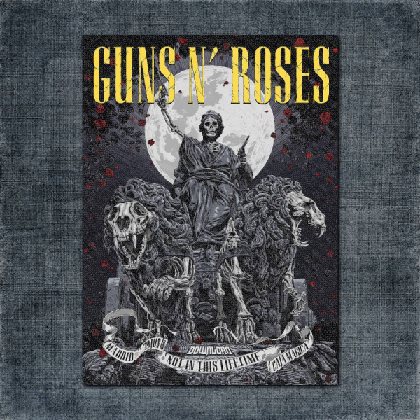Guns N' Roses Back Patch, Guns N' Roses - Tour Cover Big Back Patch