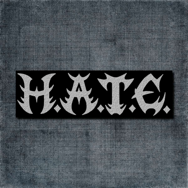 H.A.T.E Back Patch, H.A.T.E Logo Big Back Patch