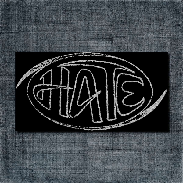 Hate Back Patch, Hate Logo Big Back Patch