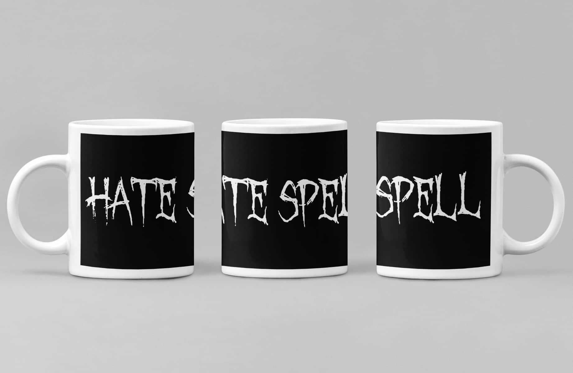 Hate Spell Coffee Mug, Hate Spell Logo Coffee Mug