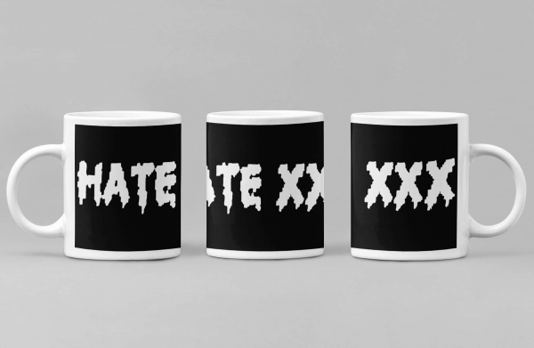 Hate XXX Coffee Mug, Hate XXX Logo Coffee Mug