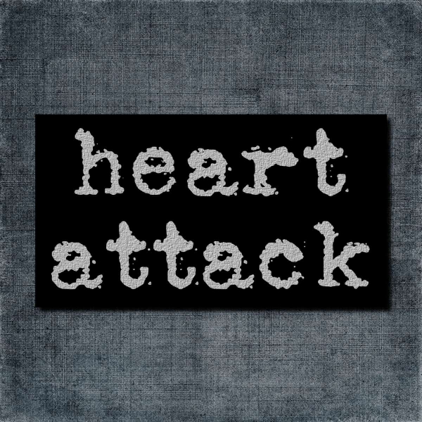 Heart Attack Back Patch, Heart Attack Logo Big Back Patch