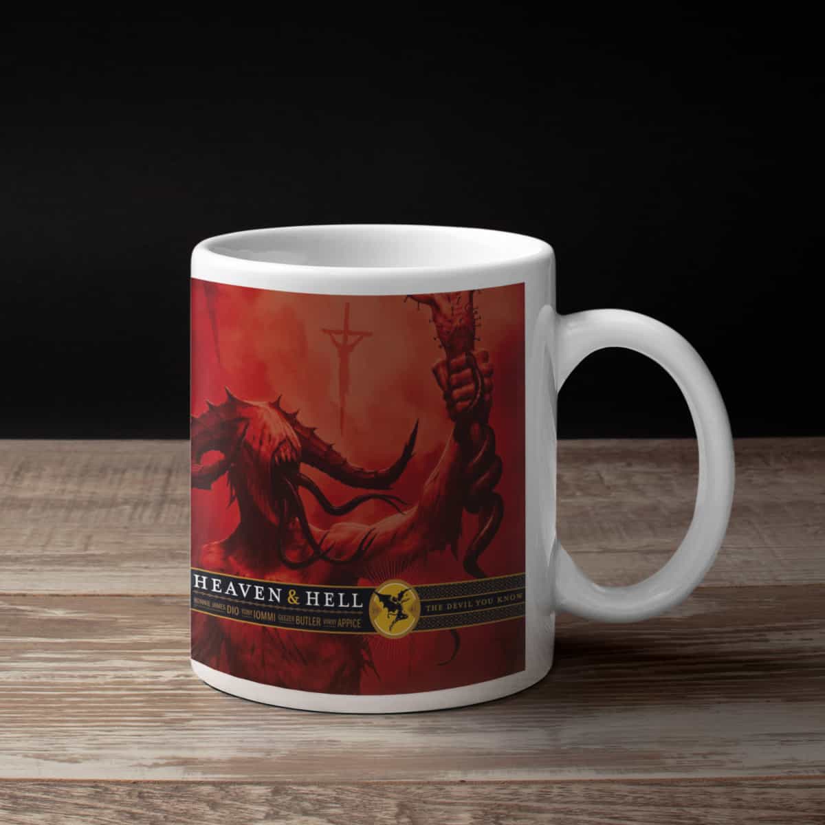 Heaven & Hell Coffee Mug, Heaven & Hell The Devil You Know Coffee Mug