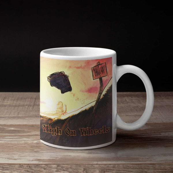 High On Wheels Band Coffee Mug, High On Wheels HoW Mug