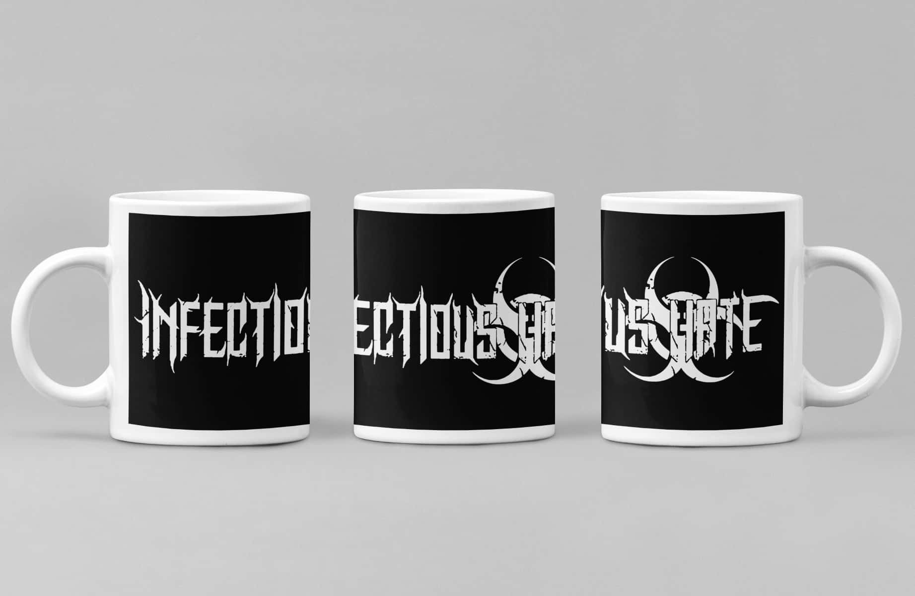 Infectious Hate Coffee Mug, Infectious Hate Logo Coffee Mug