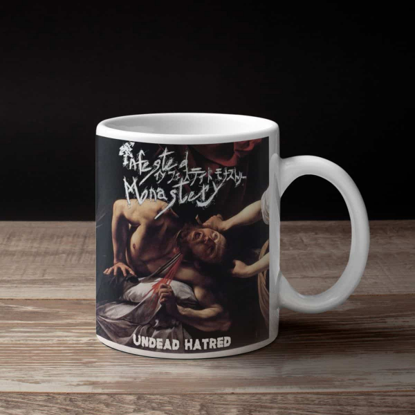 Infested Monastery Band Coffee Mug, Infested Monastery Undead Hatred Mug
