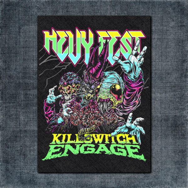 Killswitch Engage Back Patch, Killswitch Engage Hevy Fest Big Back Patch