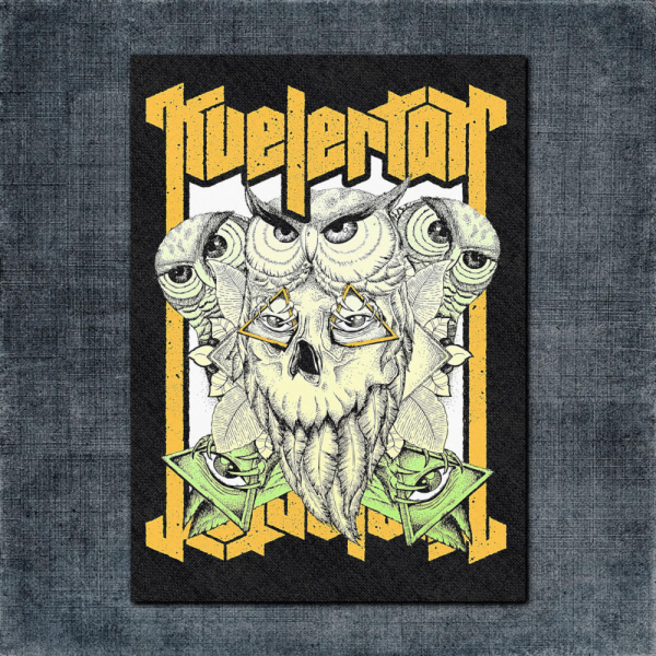 Kvelertak Owl Back Patch, Kvelertak Owl Artwork Big Back Patch