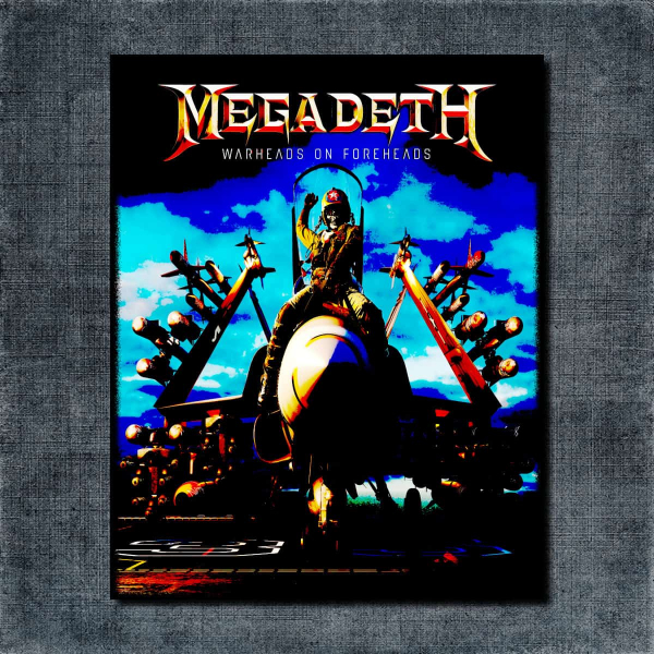 Megadeth Back Patch, Megadeth Warheads On Foreheads Big Back Patch