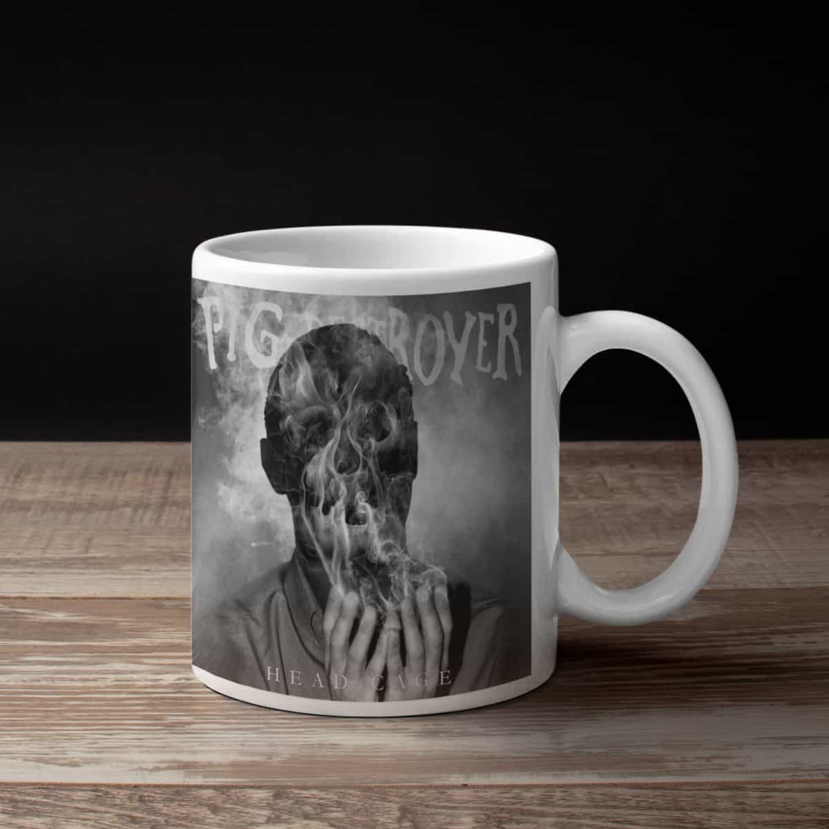 Pig Destroyer Coffee Mug, Pig Destroyer Head Cage Coffee Mug