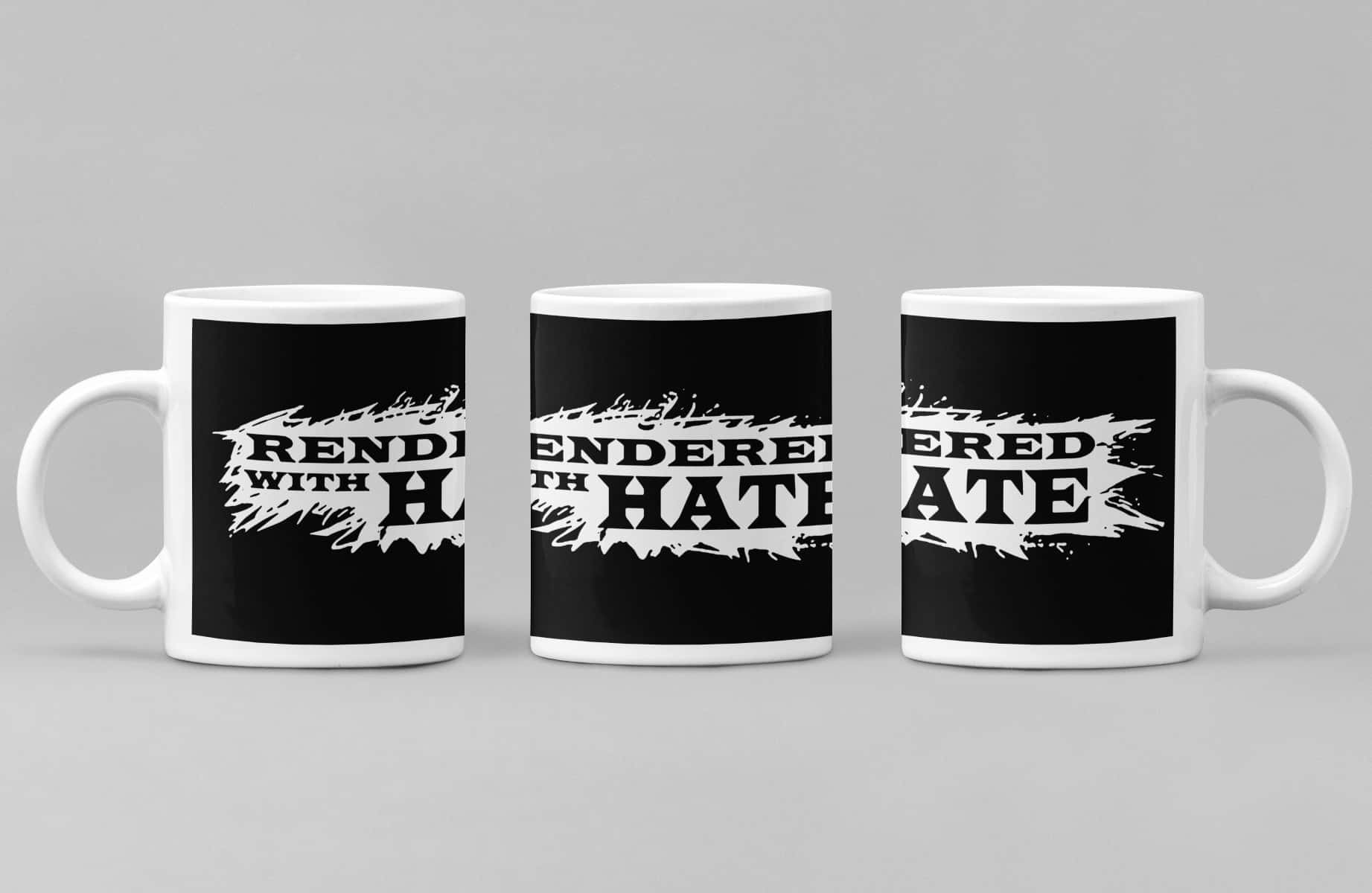 Rendered with Hate Coffee Mug, Rendered with Hate Logo Coffee Mug