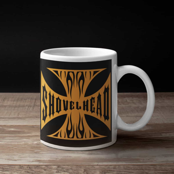 Shovelhead Coffee Mug, Shovelhead Flames Coffee Mug