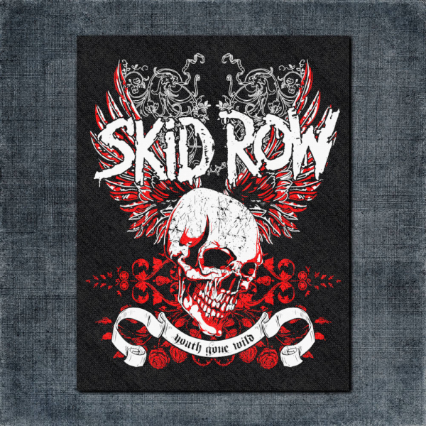 Skid Row Back Patch, Skid Row Artwork Big Back Patch