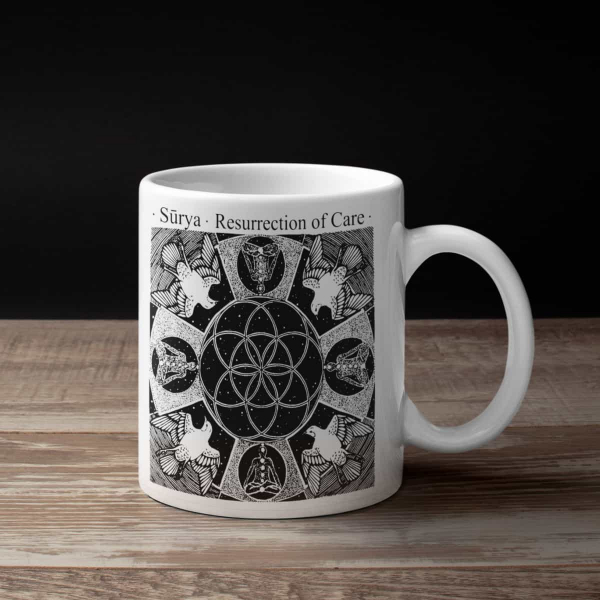 Sūrya Coffee Mug, Sūrya Resurrection of Care Coffee Mug