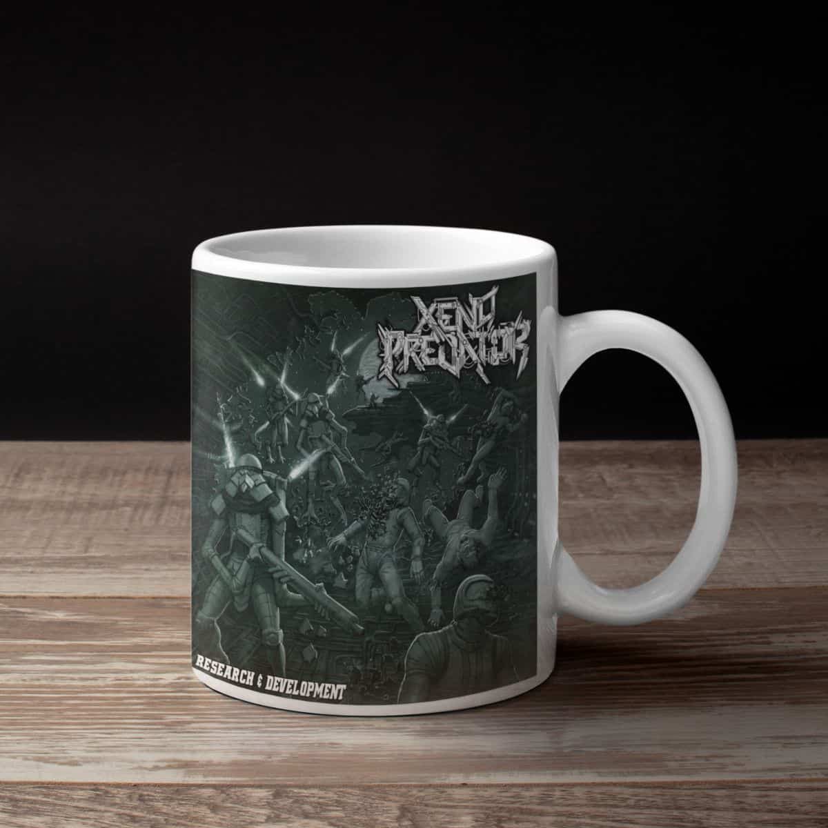 Xenopredator Band Coffee Mug, Xenopredator Research & Development Mug